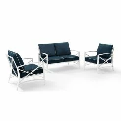 Crosley Kaplan Patio Loveseat & Chair 3-piece Set Mist