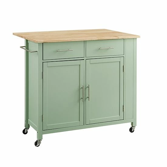 Crosley Savannah Kitchen Island/Cart Mint - Image 6