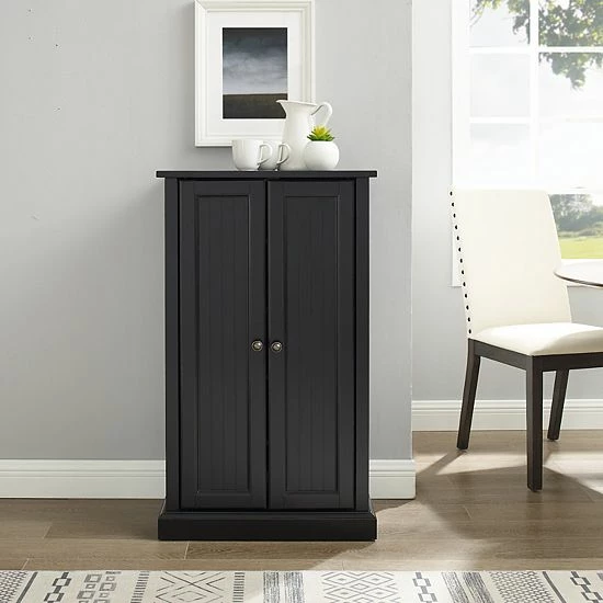 Crosley Seaside Accent Cabinet Distressed Black - Image 3