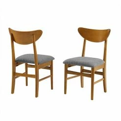 Crosley Landon 2-Piece Wood Dining Chair Set Mahogany