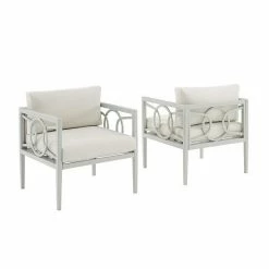 Crosley Ashford Outdoor Metal Arm Chair 2-Piece Set
