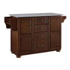 Crosley Eleanor Stainless Steel Top Kitchen Island
