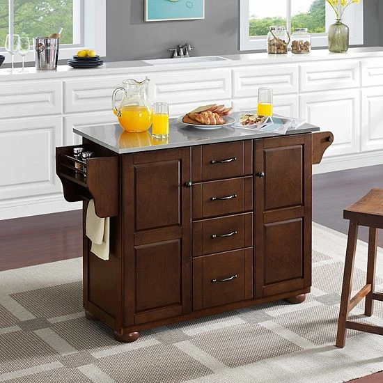 Crosley Eleanor Stainless Steel Top Kitchen Island - Image 4