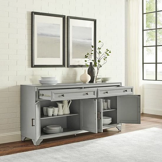 Crosley Tara Sideboard Distressed Gray - Image 4