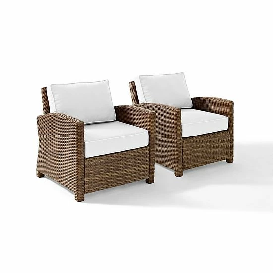 Crosley Bradenton Sunbrella Patio Arm Chair 2-piece Set Gray Gray - Image 10