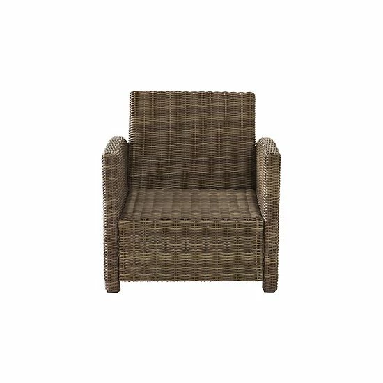 Crosley Bradenton Sunbrella Outdoor Patio Arm Chair Gray Brown - Image 4