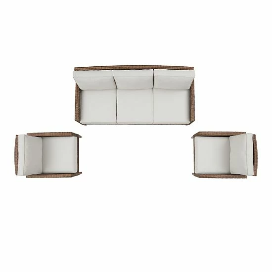 Crosley Capella Patio Wicker Couch & Arm Chair 3-piece Set - Image 5