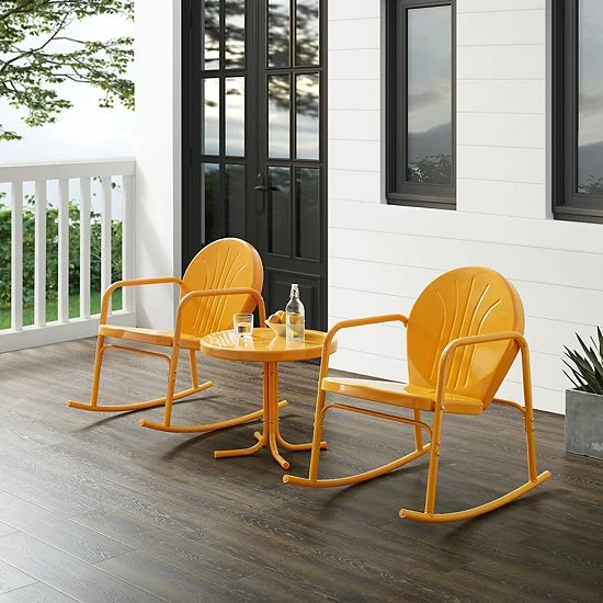 Crosley Griffith Patio Rocking Chair & End Table 3-piece Set - Image 4