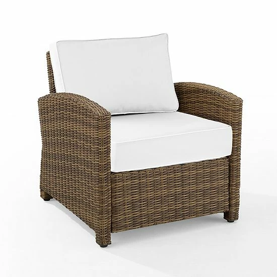 Crosley Bradenton Sunbrella Outdoor Patio Arm Chair Gray Brown - Image 10