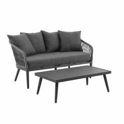 Crosley Dover Outdoor Rope Conversation 2-Piece Set