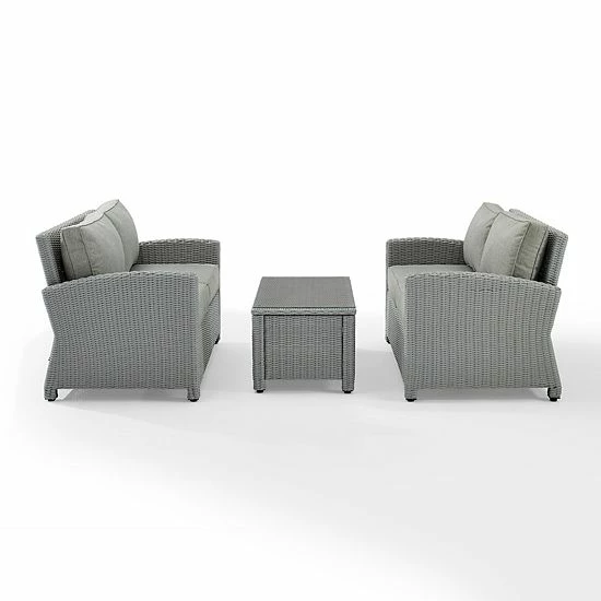 Crosley Bradenton Patio Wicker Conversation 3-piece SetCrosley Bradenton Patio Wicker Conversation 3-piece Set - Image 2