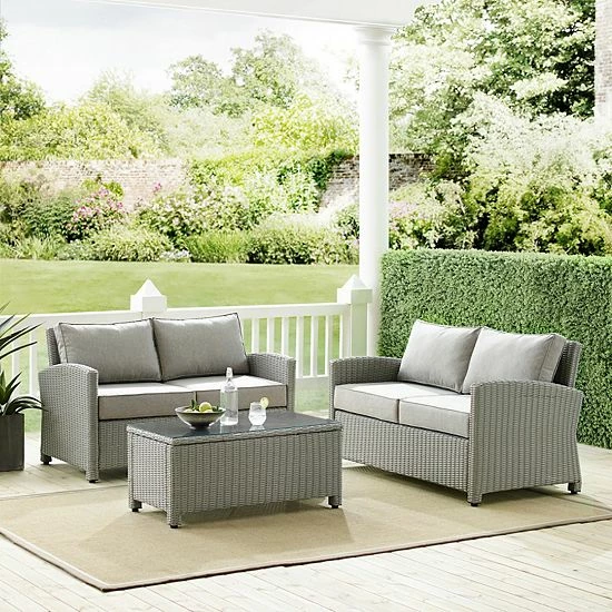 Crosley Bradenton Patio Wicker Conversation 3-piece SetCrosley Bradenton Patio Wicker Conversation 3-piece Set - Image 4