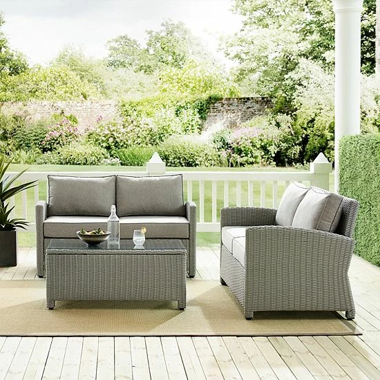 Crosley Bradenton Patio Wicker Conversation 3-piece SetCrosley Bradenton Patio Wicker Conversation 3-piece Set - Image 5
