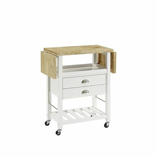 Crosley Bristol Double-Drop Leaf Kitchen Cart Natural - Image 5