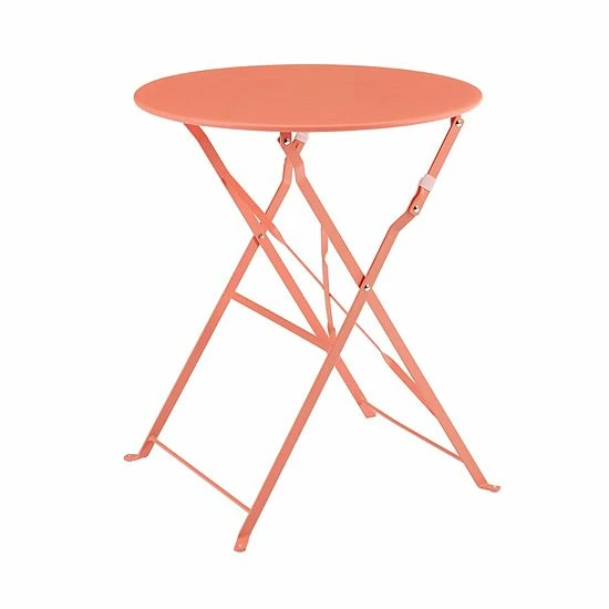 Crosley Karlee Indoor / Outdoor Metal Bistro 3-piece Set Coral - Image 4