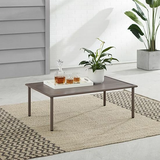 Crosley Cali Bay Outdoor Metal Coffee Table - Image 2