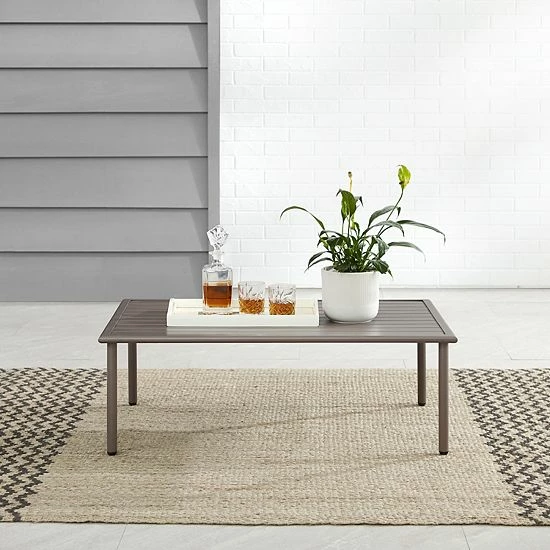 Crosley Cali Bay Outdoor Metal Coffee Table - Image 3