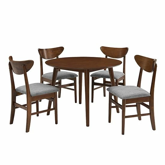 Crosley Landon 5-Piece Round Dining Set Mahogany - Image 3