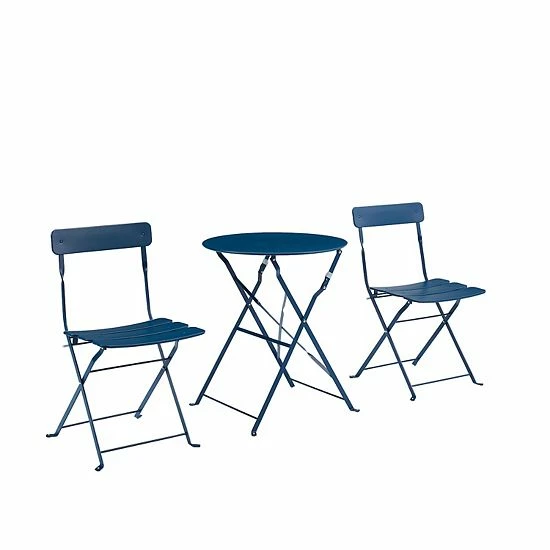 Crosley Karlee Indoor / Outdoor Metal Bistro 3-piece Set Coral - Image 8