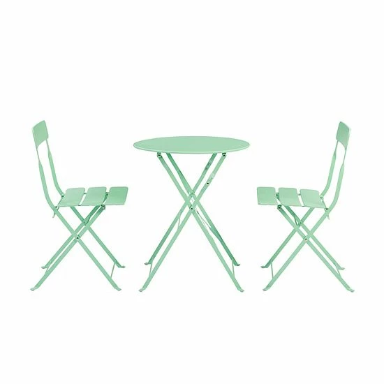 Crosley Karlee Indoor / Outdoor Metal Bistro 3-piece Set Coral - Image 10