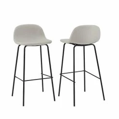 Crosley Riley 2-Piece Bar Stool Set Oatmeal