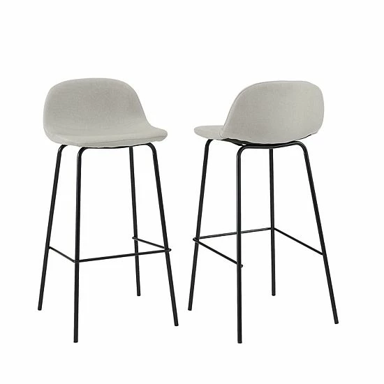 Crosley Riley 2-Piece Bar Stool Set Oatmeal