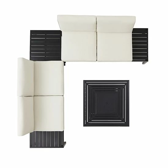 Crosley Piermont Patio Fire Table & Sectional Couch 2-piece Set - Image 5