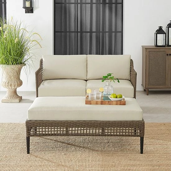 Crosley Southwick Outdoor Wicker Conversation 2-Piece Set - Image 3