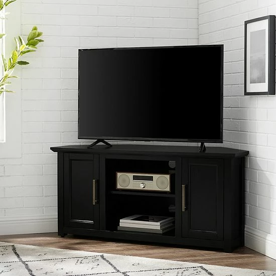 Crosley Camden Corner TV Stand Dark Walnut - Image 2