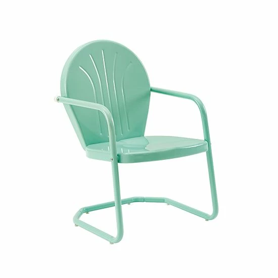 Crosley Furniture Griffith Metal Chair In Aqua