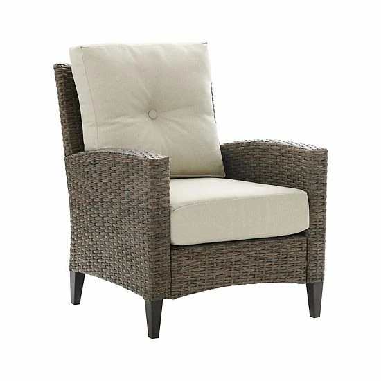 Crosley Rockport Outdoor Wicker High-Back Armchair