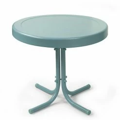 Crosley Outdoor Retro Metal Side Table Blue