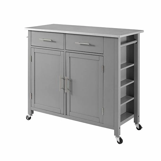 Crosley Savannah Kitchen Island/Cart White