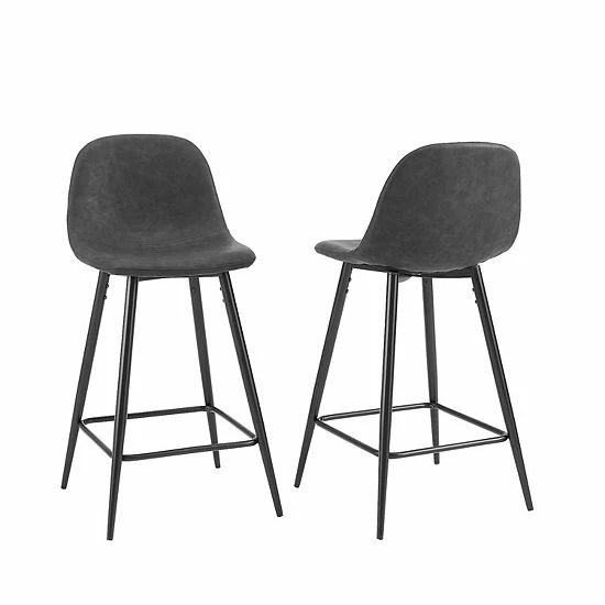 Crosley Weston 2-Piece Counter Stool Set Distressed Gray - Image 5