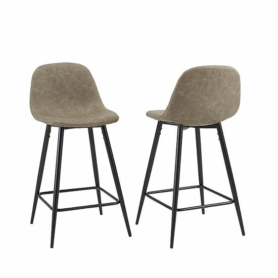 Crosley Weston 2-Piece Counter Stool Set Distressed Gray - Image 6