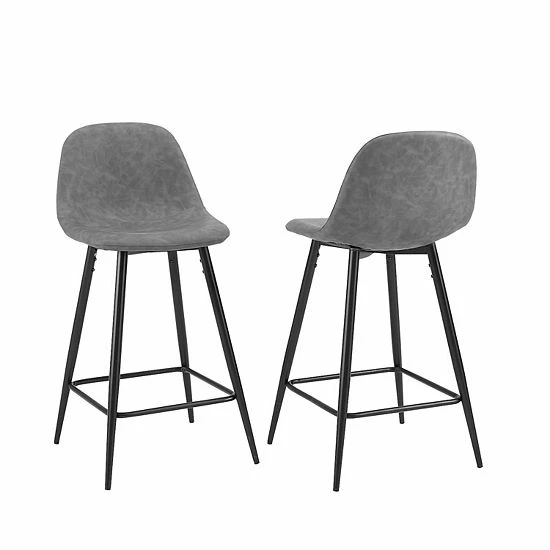 Crosley Weston 2-Piece Counter Stool Set Distressed Gray - Image 7