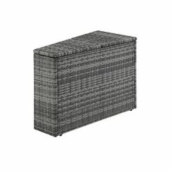 Crosley Catalina Outdoor Wicker Arm End Table Gray