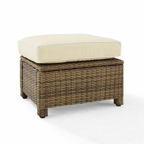 Crosley Bradenton Sunbrella Patio Ottoman Navy Gray - Image 11