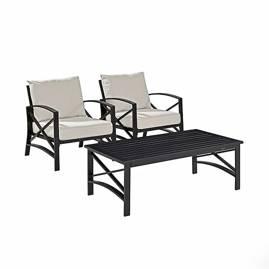 Crosley Furniture Kaplan 3-Piece Outdoor Seating Set Brown - Image 2