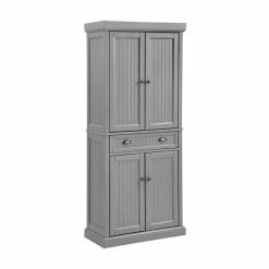 Crosley Seaside Pantry Distressed Gray